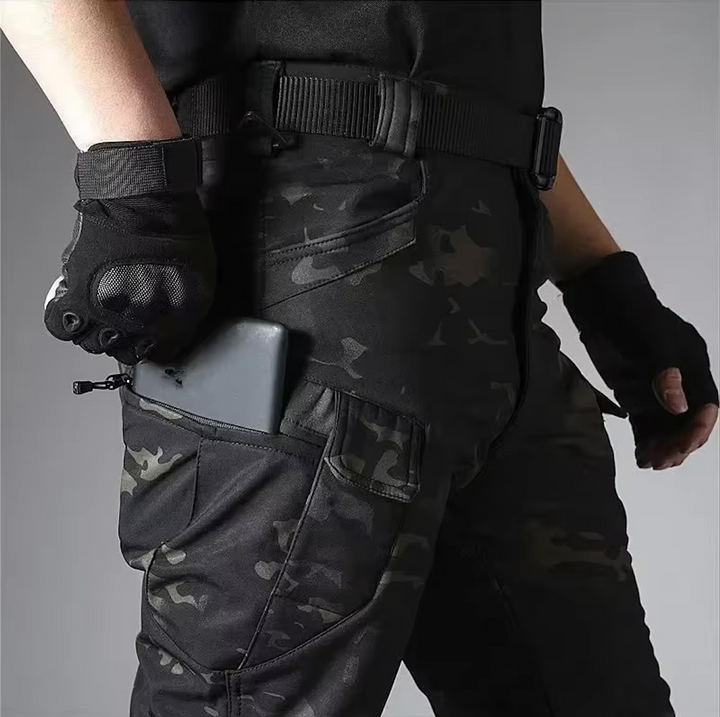 Waterdichte winddichte outdoorset van jas en broek met fleecevoering